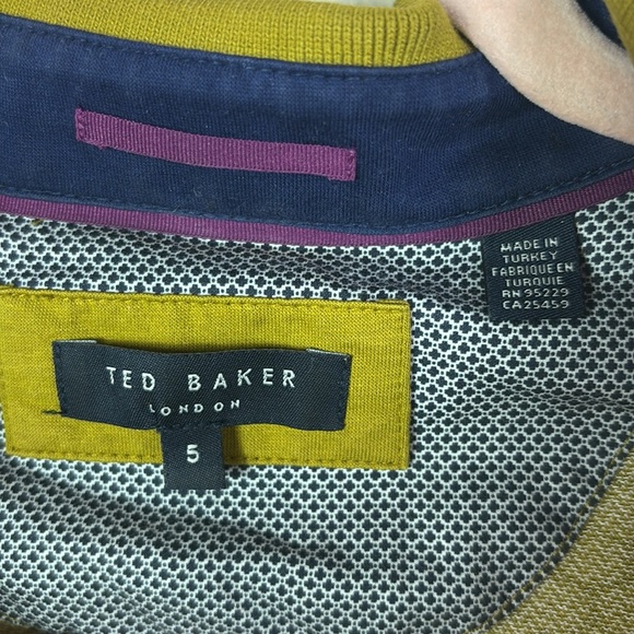 Ted Baker London Honeycomb Collared Short Sleeve Polo Shirt size 5 - Picture 3 of 8